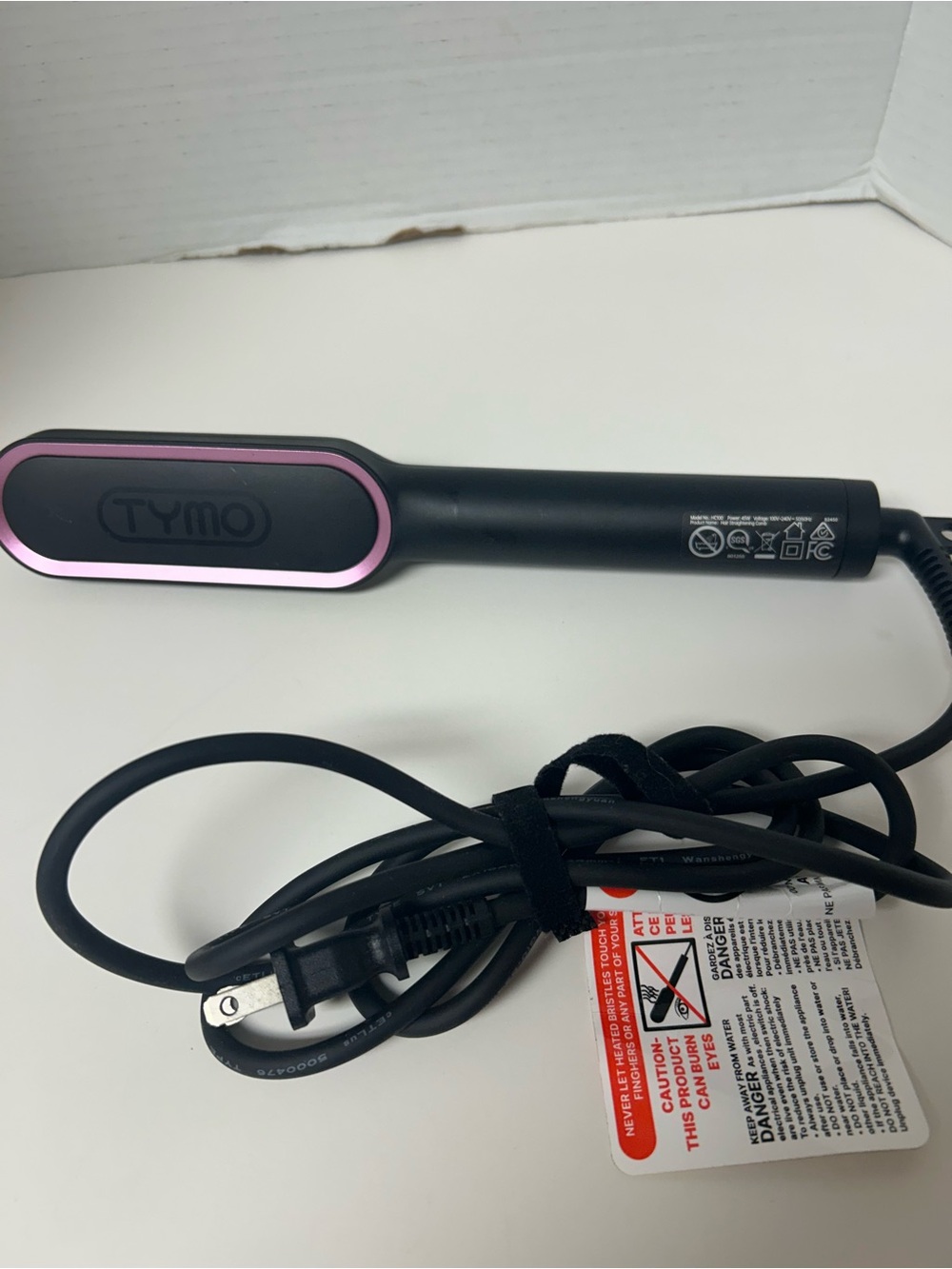 TYMO Pink and Black Hair Straightening Brush - Women Hair Tool